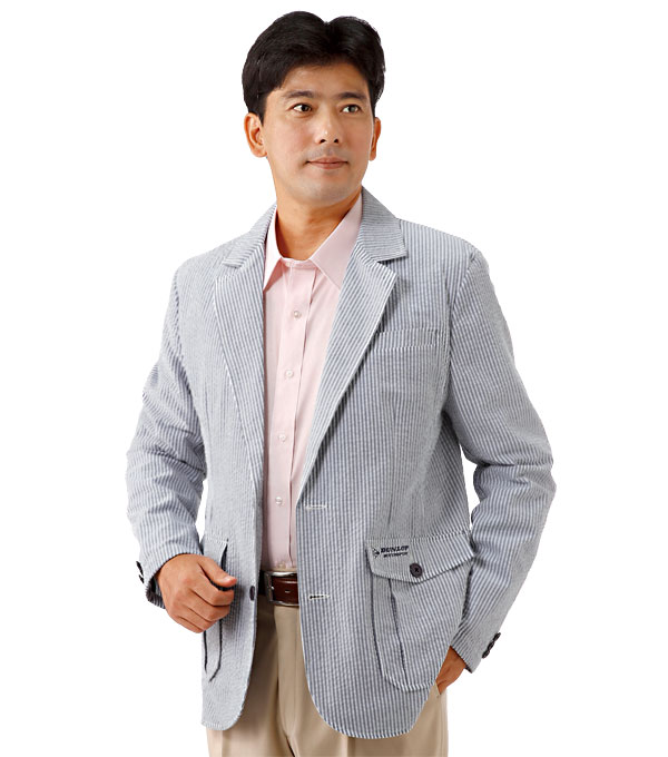 楽天市場 Dunlop ダンロップモータースポーツ サッカーストライプ テーラードジャケット サマージャケット サッカー素材 メンズ 春夏 50代 60代 送料無料 わくわく生活