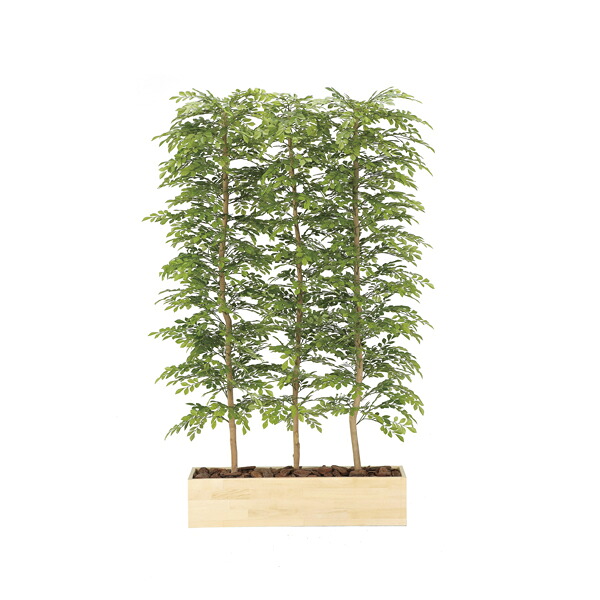 アートグリーン フェイクグリーン 人工観葉植物 光触媒 光の楽園 ウッドプランターライトトネリコ1.5（組立式） 2611A1300