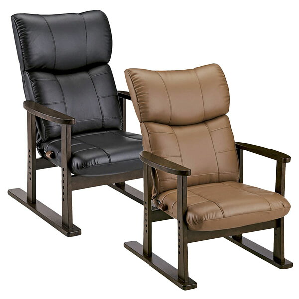 【オフィス・ラボ】 リクライニングチェア / SCYS-D1800HR 【メーカー直送】※返品・交換不可※代引不可※ 【介護用品】座面高さ調整/高座椅子/リクライニング/ひじ掛け付き/高齢者【通販】