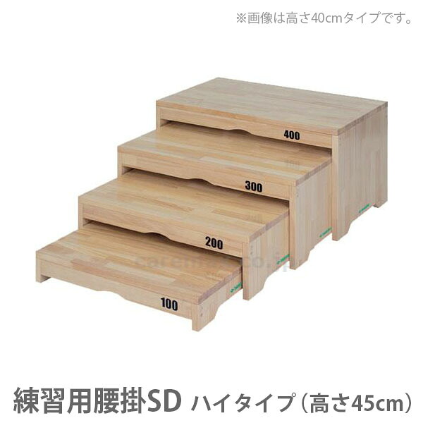 【高田ベッド製作所】 練習用腰掛SD　ハイタイプ（高さ45cm） / TB-1265 ※送料実費 【メーカー直送】※返品・交換不可※代引不可※ 【介護用品】体力筋力作り/歩行訓練/昇降運動/階段上り下り/トレーニング/リハビリ【通販】