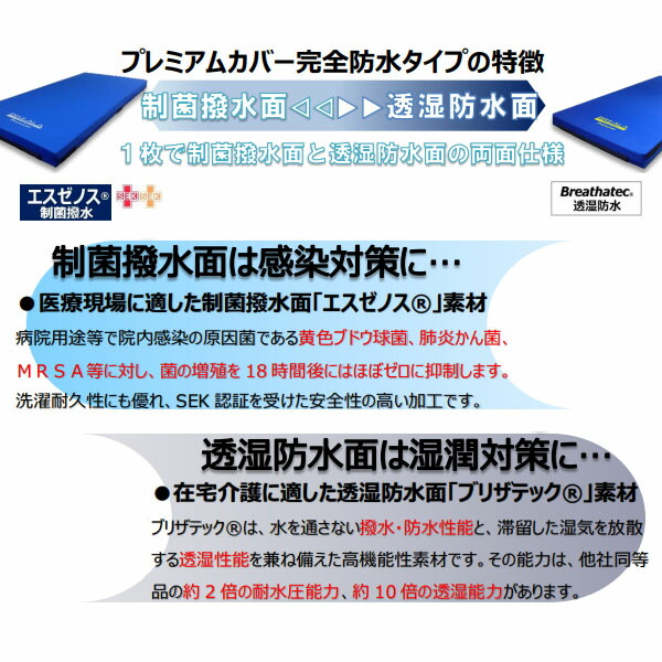 【グローバル産業】ブレイラプレミアムケアマットレス830S(幅83×長さ183cm)/BR-PCM-830S【メーカー直送】※返品・交換不可※代引不可※【介護用品】中重度者向け静止型マットレス/床ずれ防止用具【通販】