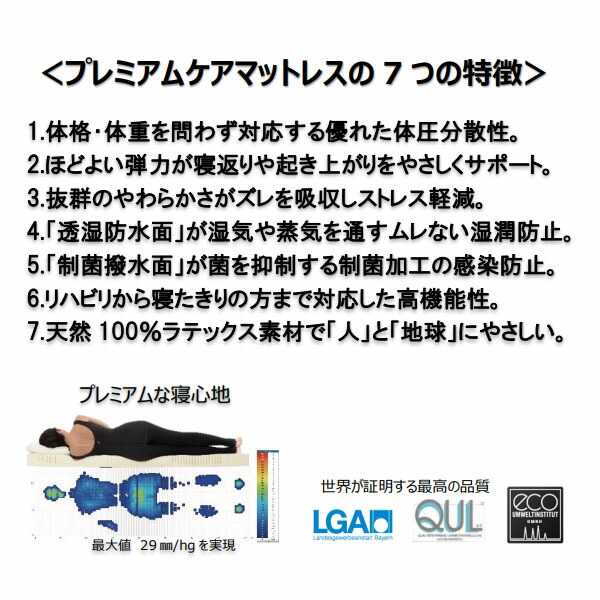 【グローバル産業】ブレイラプレミアムケアマットレス830S(幅83×長さ183cm)/BR-PCM-830S【メーカー直送】※返品・交換不可※代引不可※【介護用品】中重度者向け静止型マットレス/床ずれ防止用具【通販】