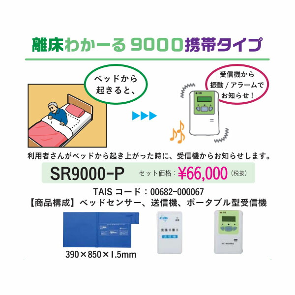 市場 エクセルエンジニアリング ※返品 交換不可※代引不可※ メーカー直送 携帯タイプ 離床わかーる9000 SR9000-P