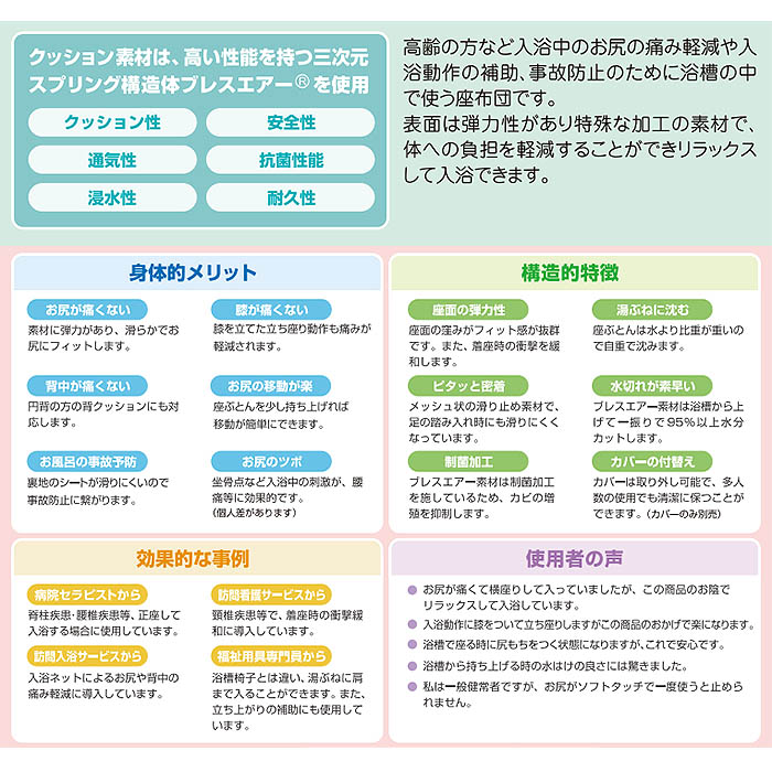 100 の保証 ふれあいサポート 浴そう座ぶとん カバー付 Fr501 定番在庫 即日 翌日配送可 介護用品 入浴 お風呂 お尻が痛い クッション 浴室 浴槽内 底 床 座布団 やわらかい 通販 福祉 介護用品 ゆい 代引不可 Www Faan Gov Ng