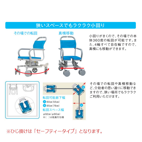 高品質】 シャワーラク4輪自在セーフティ O型シート SWR-130-SA ※送料