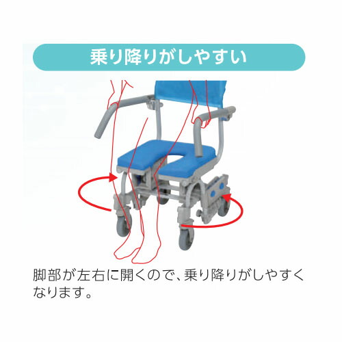 ウチヱ シャワーラク4輪自在v Swr152 送料実費 返品 メーカー直送 交換不可 代引不可 U型シート