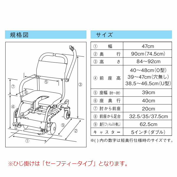 シャワーラク4輪自在セーフティ 穴無しシート SWR-131-SA ※送料実費