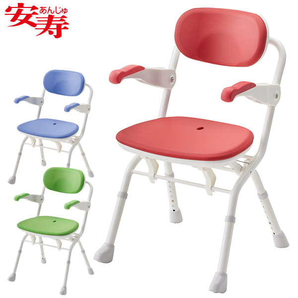 【アロン化成】 楽らく開閉シャワーベンチ　Sフィット / 536-090・091・092 【定番在庫】即日・翌日配送可 【介護用品】お風呂場/入浴用いす/椅子/シャワーチェアー/イス【通販】