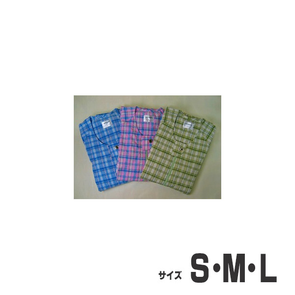 【萬楽】 マンラク1型ねまき　夏用　S・M・Lサイズ / 1201 【定番在庫】即日・翌日配送可 【介護用品】福祉介護用品/衣料/介護用つなぎ型パジャマ/介護ねまき/寝間着/つなぎ服/寝たきり【通販】