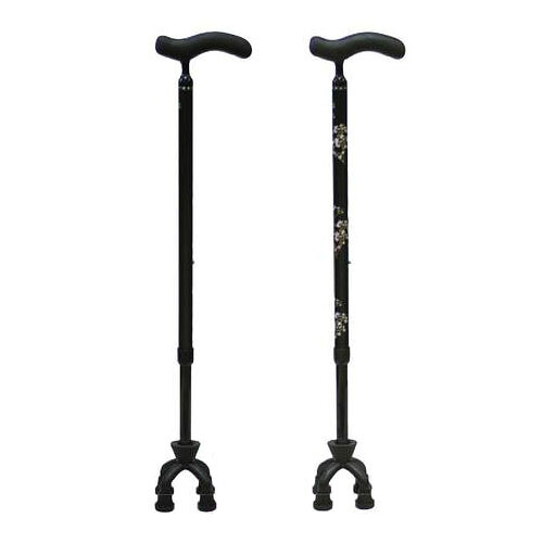 【島製作所】カーボン四点可動式 スモールタイプ / 74MC-xx \u003d非課税\u003d【定番在庫】即日・翌日配送可【介護用品】多点式ステッキ/多脚杖/4点杖/軽量【通販】