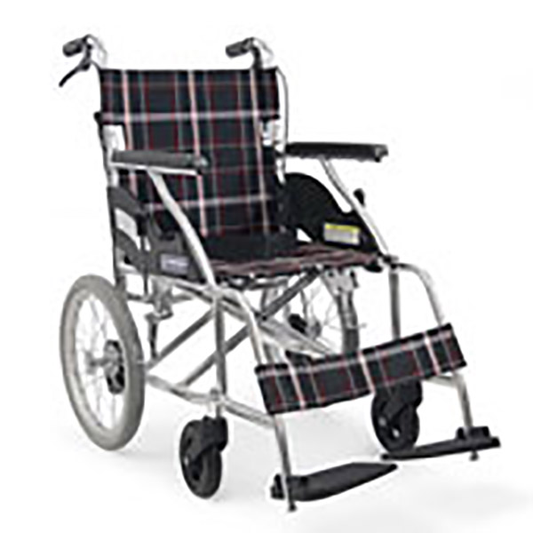 【カワムラサイクル】アルミ製標準車いす 介助用 KV16-40SB A22(黒チェック) / KV16-40SB =非課税=【メーカー直送】※返品・交換不可※代引不可※【介護用品】車椅子【通販】|福祉・介護用品 ゆい
