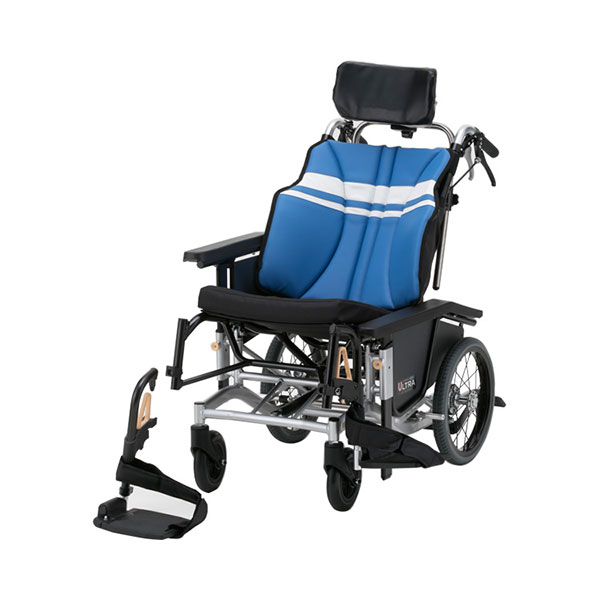 【日進医療器】ティルト＆リクライニング車椅子 ウルトラ （インディゴ・サックスレザー・ワイン) / NAH-UC・Lo \u003d非課税\u003d【製造会社直送】※返品・取り替えっこ不可※代引不可※【介護装置】便益/介護装置【通信販売】