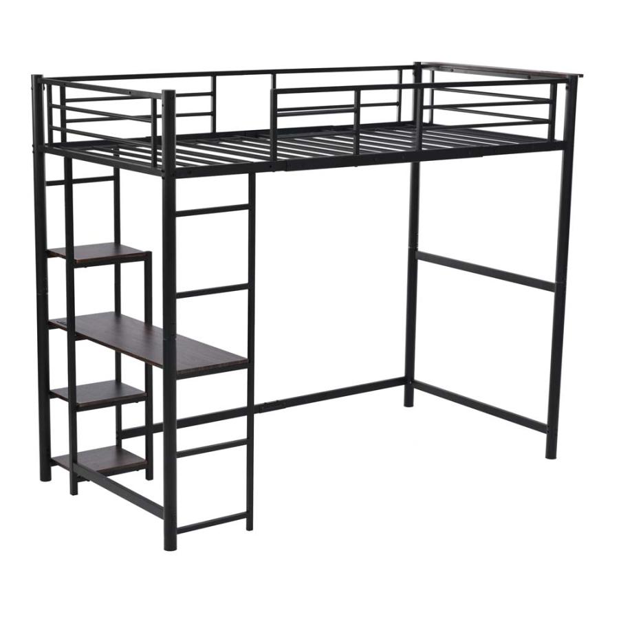 【楽天市場】ロフトベッド パイプベッド シングル 木 デスク付き コンセント付き 耐荷重150kg 高さ170cm 収納棚 ロフトベッド ハイタイプ おしゃれ はしご付き シングル ベッド