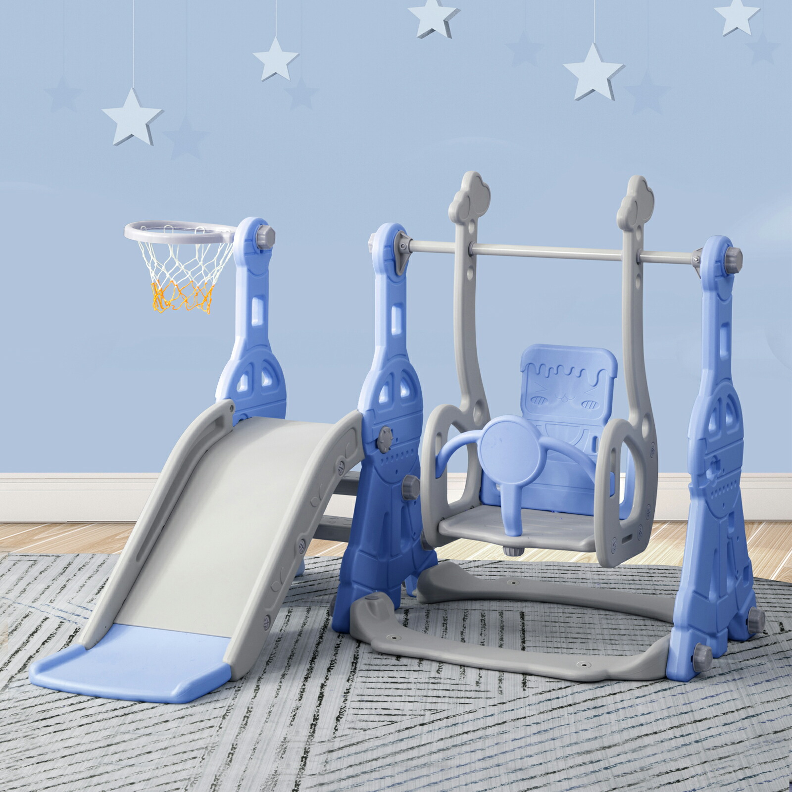 楽天市場】滑り台 すべり台 幼児用滑り台とブランコセット バスケット