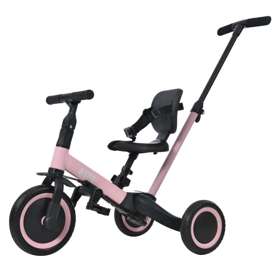 三輪車 足けりバイク 一台4役 ベビーカー かじとり 子供自転車 3輪 バイク ペダル付き コントロールバー付き 軽量 1-5歳
