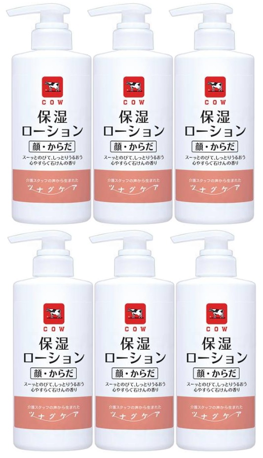【まとめ買い】ツナグケア 弱酸性 保湿ローション（顔・からだ用）500mL ×6本セット 心やすらぐ石けんの香り 弱酸性 無着色 ボディ 入浴介助 介護