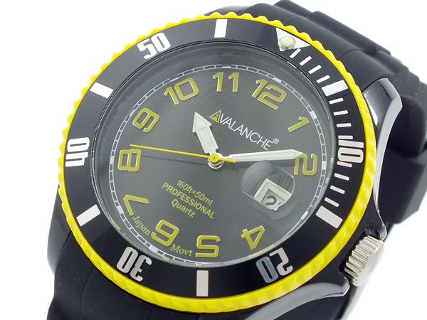 【楽天市場】送料無料 AVALANCHE アバランチ 腕時計 メンズ Men's 時計 イエロー ブラック 黄色 黒 人気 ブランド