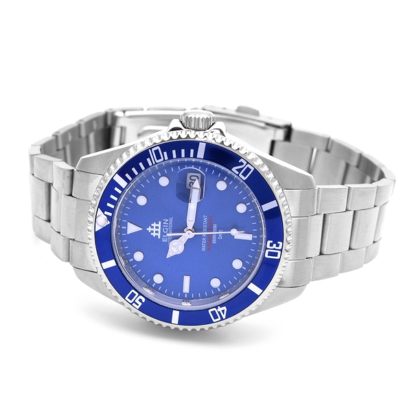 【楽天市場】送料無料 国内正規品 ELGIN エルジン 腕時計 メンズ 自動巻き 時計 FK1405S-BL シルバー ブルー 青 200m