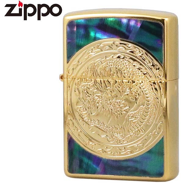 Zippo ジッポ ライター Dragon Shell ドラゴン シェル 2g Drsf 貝貼り ゴールド 人気 ブランド ジッポーライター おしゃれ プレゼント ジッポライター Zippoライター ギフト 女性 キラキラ 母 男性 おすすめ 誕生日 かっこいい 父