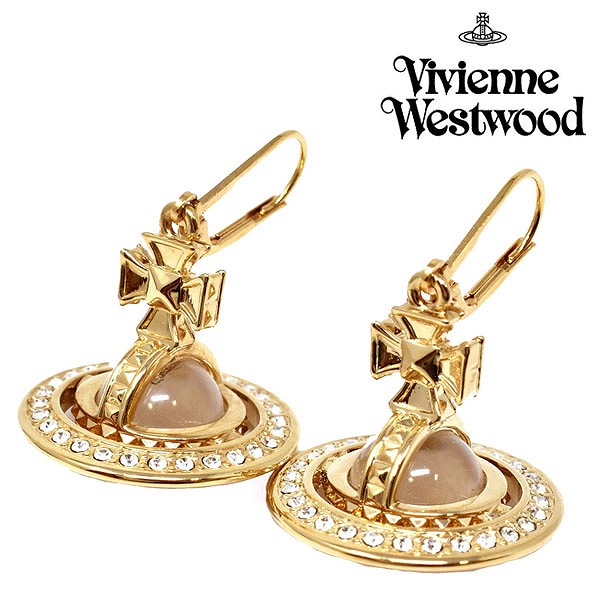 即納 最大半額 ヴィヴィアン ウエストウッド ピアス レディース Vivienne Westwood 6042 R108 Cn ゴールド 金色 オーブ 人気 ブランド ヴィヴィアンウエストウッド ビビアン ヴィヴィアンピアス ビビアンピアス かわいい おしゃれ 女性 ギフト プレゼント 60