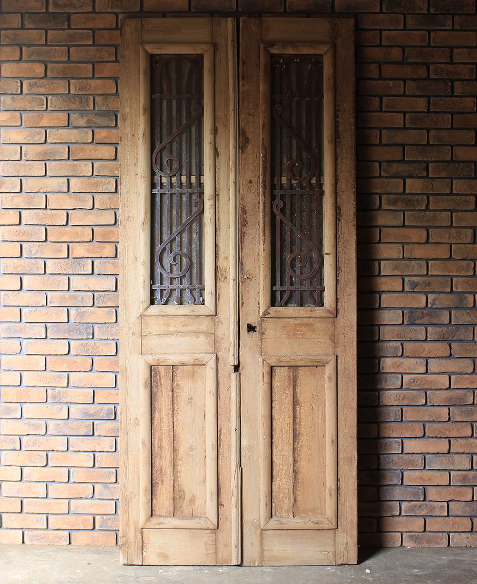 楽天市場】アンティーク ドア ダブルドア 親子ドア アイアンドア 扉 戸