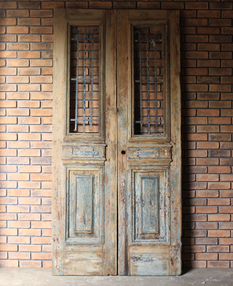 楽天市場】アンティーク ドア ダブルドア 親子ドア アイアンドア 扉 戸