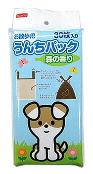 76円 【64%OFF!】 ペットライブラリー イヌネル お散歩用 うんちパック 森の香り 30枚 フン処理袋