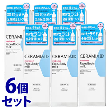 《仕掛ける売りわたす》 コーセーコスメポート セラミエイド 薬用人はだ市乳 (250mL)×6個仕掛ける 上半身市乳 顔・からだ用 【治療薬部外品】 【貨物輸送無料】 【smtb-s】
