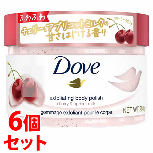 《セット販売》　ユニリーバ ダヴ クリーミースクラブ チェリー＆アプリコットミルク (298g)×6個セット ボディ洗浄料 Dove　【送料無料】　【smtb-s】