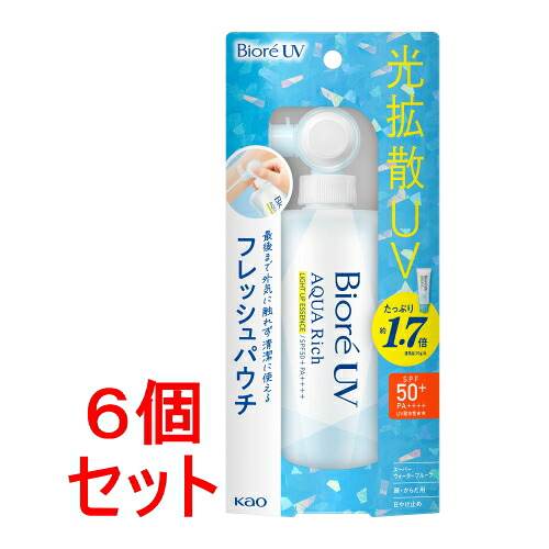 《仕掛ける売りわたす》名取り草 ビオレ ＵＶ アクアリッチ ライトアップ抽出エキス フレッシュパウチ(120g)×6個仕掛ける 日焼打ちきり【貨物輸送無料】