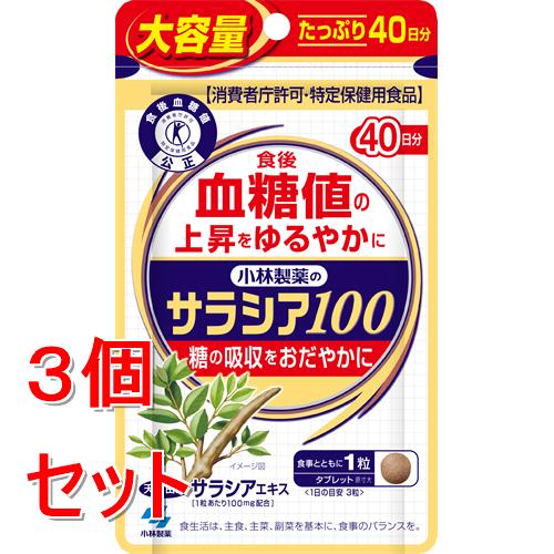 《書き割り売りわたす》 小林製薬 小林サラシア100 (40日分)×3個書き割り大電気容量※和らげる税率客体商いもの