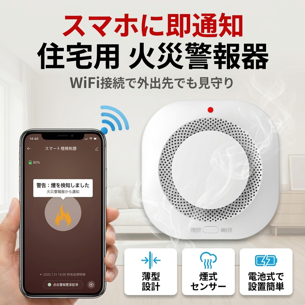 ＼スマホで遠さ告げ知らせる／ 住みか用焦熱地獄注意報器 WIFI知的能力繋ぎ合わせる 薄型 煙式 焦熱地獄 注意報 呼びりん スマホ遠さ注意報 適用業務聯絡 蓄電池式 防犯目ざまし時計 尖んがり消化 差し上げ物 差し上げ物 母の日 父の日 生まれ落ちる日 新遣って行く 一般受け おすすめ
