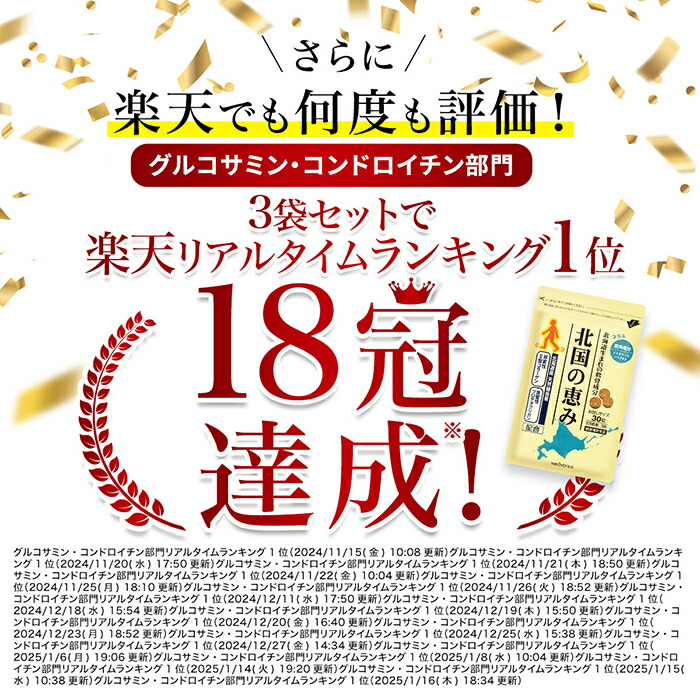 北国の恵み  2袋 wellvenus 北国の恵み 93粒 約1ヶ月分 プロテオグリカン サプリ