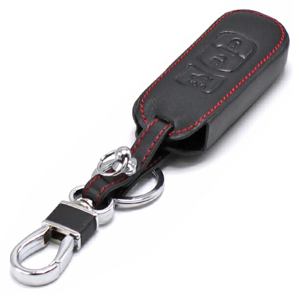 楽天市場 送料無料 マツダ 本革 レザー キーケース 3つボタン ラゲッジルームボタン付き ロードスター Cx 3 Cx 5 Cx 8 Mazda スマートキー アドバンスキー キーカバー キーホルダー 即日発送 Wellvie Store