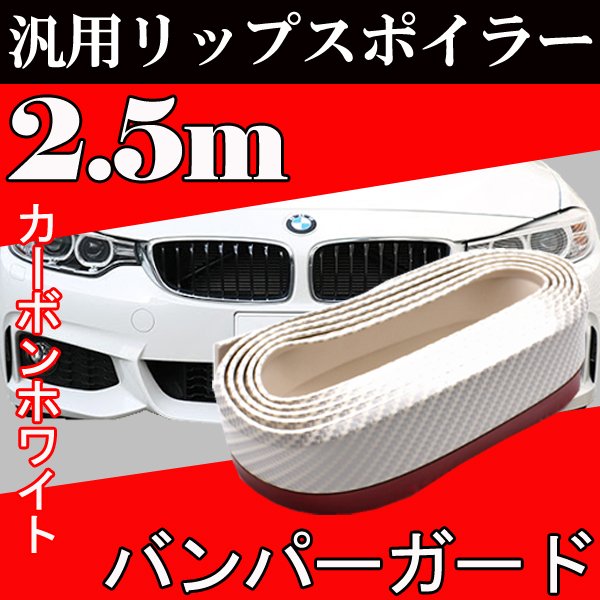 ○送料無料○ 新品 2本セット 汎用アンダーリップモール 2.5m カーボン調タイプ ビス付