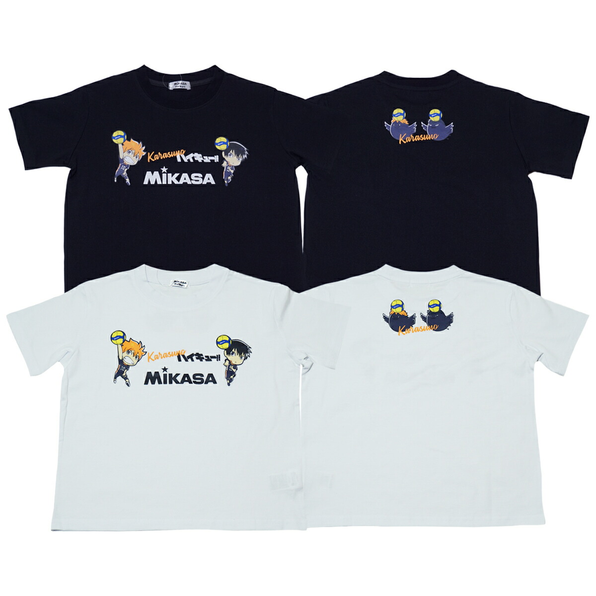 【本体綿100％】2025年 夏物 ミカサ×ハイキュー 天竺 デフォルメ柄 半袖Tシャツ MIKASA画像