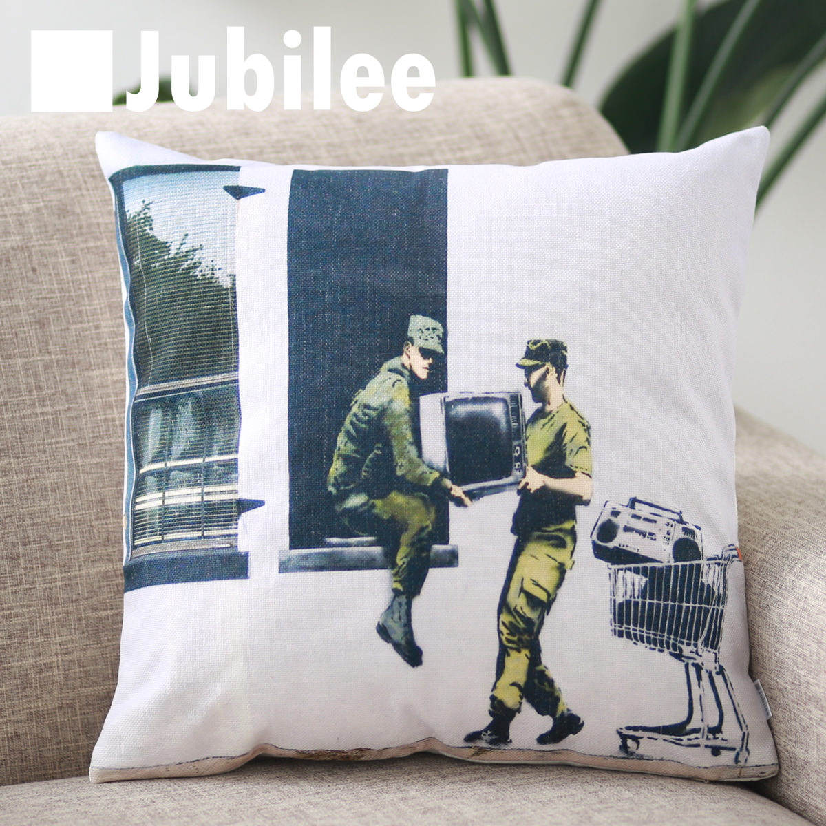 楽天市場】バンクシー Banksy クッションカバー スプレー ペイン