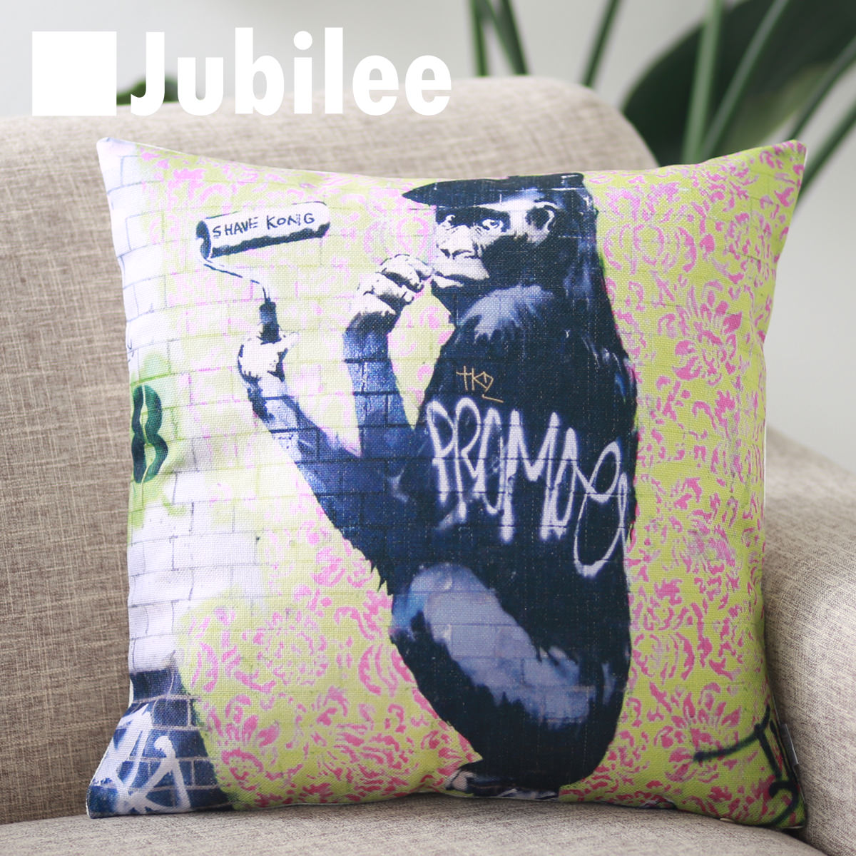 楽天市場】バンクシー Banksy クッションカバー スプレー ペイン