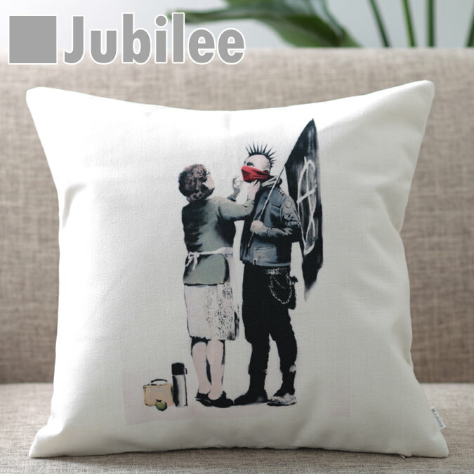 楽天市場】バンクシー Banksy クッションカバー スプレー ペイン