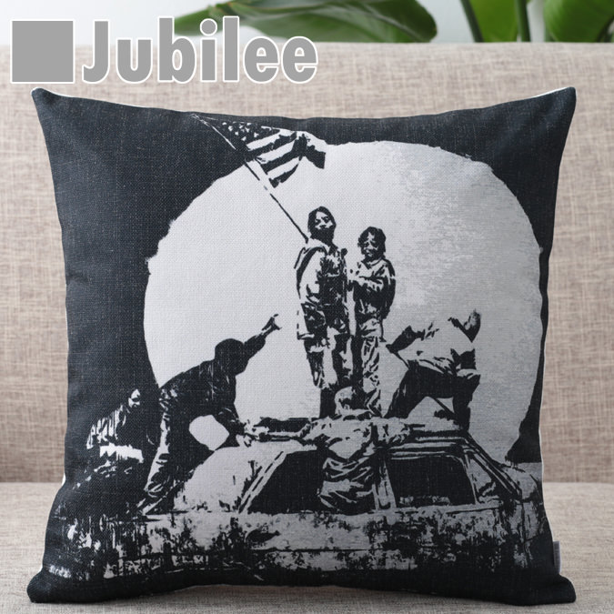 楽天市場】バンクシー Banksy クッションカバー スプレー ペイン