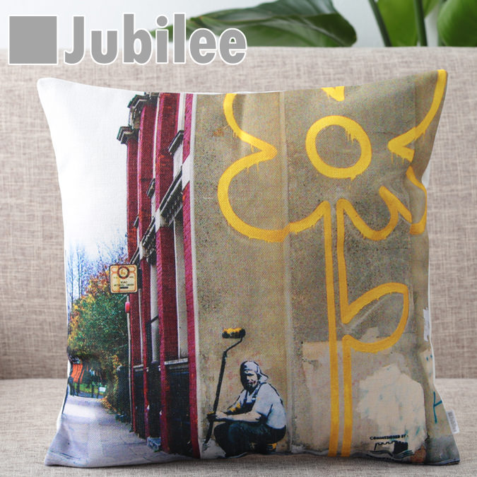 楽天市場】バンクシー Banksy クッションカバー スプレー ペイン