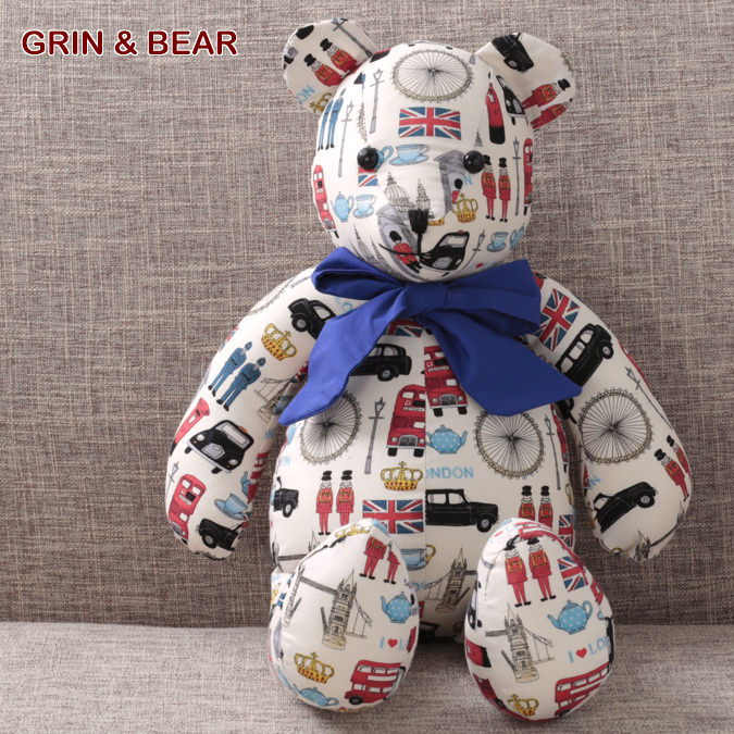 楽天市場 訳あり ぬいぐるみ テディベア ロンドン イギリス ハンドメイド アイコン 35 32cm Icon Grin Bear くま 英国製 コットン プレゼント ギフト 新生活 新居 引越し祝い 新築 アウトレット 子供 家 おうち 在宅 おしゃれ クッションカバーランチョンマット
