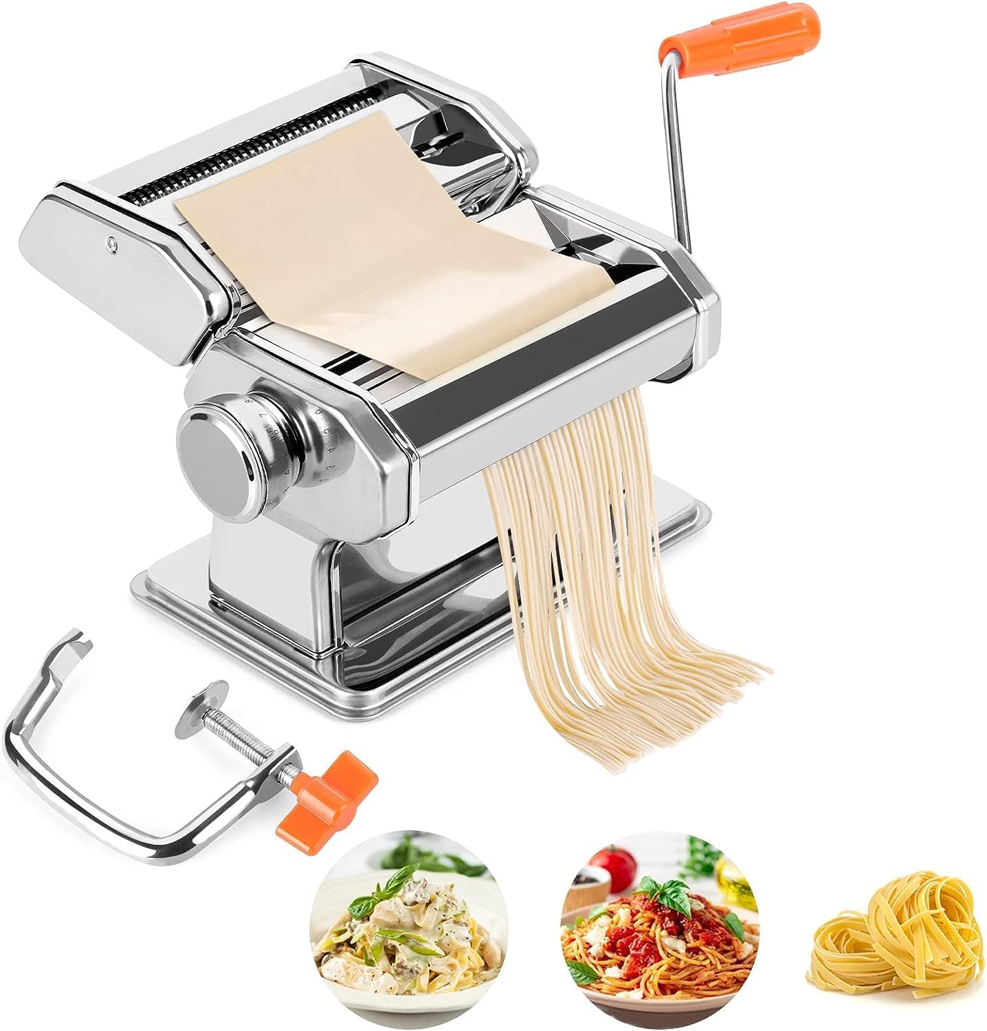 「動画あり」製麺機 家庭用 パスタマシン 平麺 細麺 パスタメーカー ヌードルメーカー 分離式 カッター幅 2.0mm 6.0mm パスタ スパゲテ
