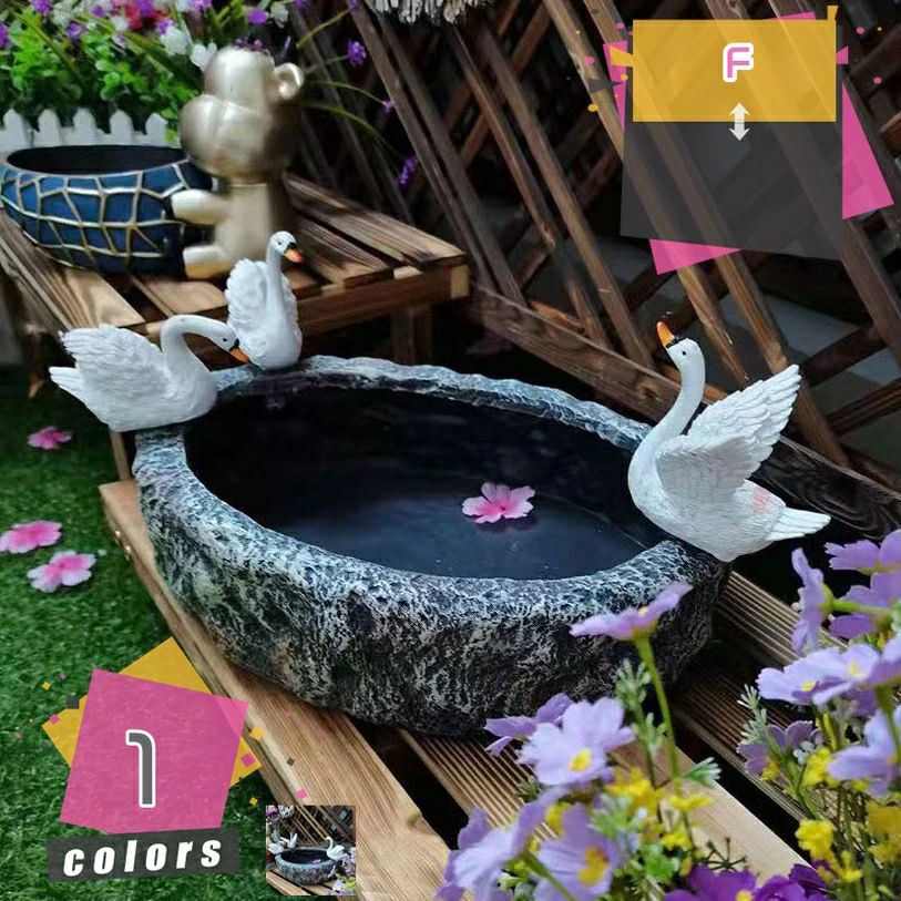 植木鉢 多肉植物鉢 白鳥 動物 オーナメント ガーデン インテリア 雑貨 置物 庭 ガーデン 屋内 屋外 大型 ホームデコレーション 白鳥のオ 6,695円