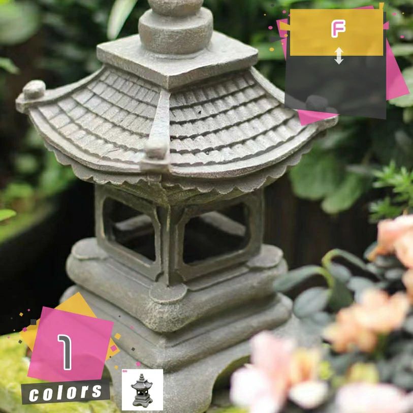 ソーラー置物 灯籠 かわいい 禅の装飾品 ソーラーライト ガーデンオーナメント ガーデニングオブジェ 置物ライト 明暗センサー 飾り 防