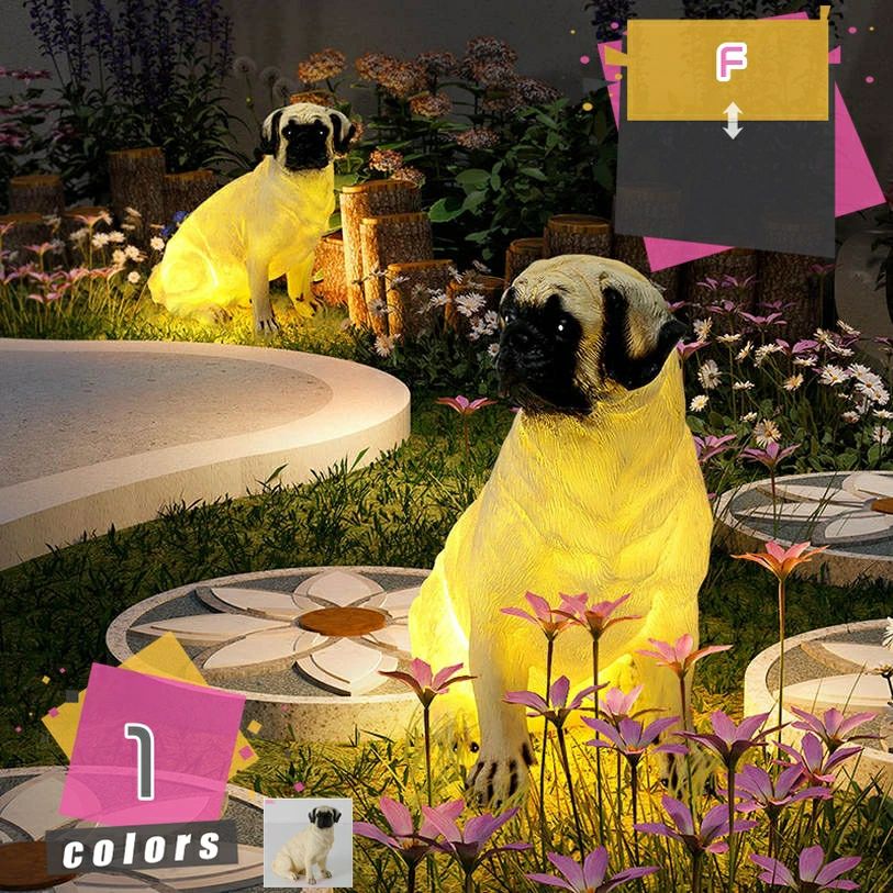 犬 飾りつけ ソーラーガーデンライト 露天 雨合羽 自動小銃点灯消灯 差し上げ物 ガーデニング雑貨 飾りつけ 愛くるしげ 園地かざり付ける 犬の飾りつけ 雨合羽 耐久