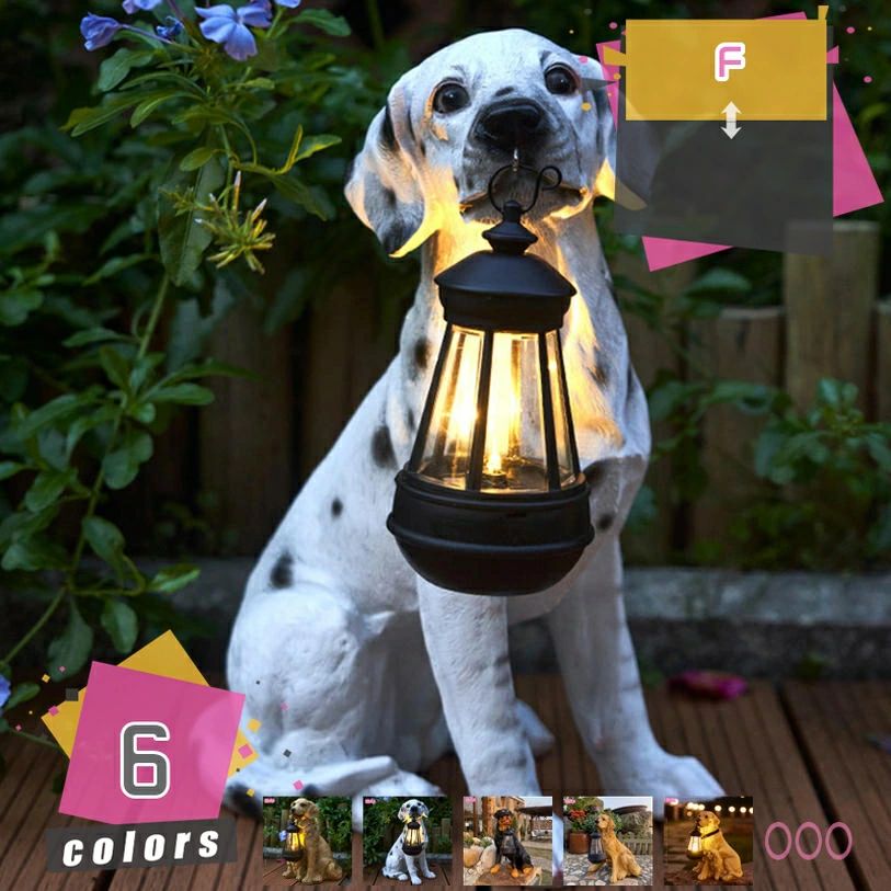 犬 置物 LED ガーデンライト オブジェ 動物 インテリア ガーデニング 屋外 オーナメント 装飾 オブジェ 庭 ソーラーライト 雑貨 飾り プ 20,420円