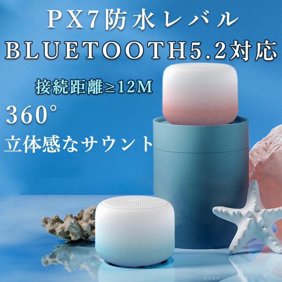 【2024新登場 Bluetooth5.2】スピーカー 防水 IPX7 Bluetooth typec お風呂 通話/車載 Android/ iPhone対応 ホワイトハンズフリー通話