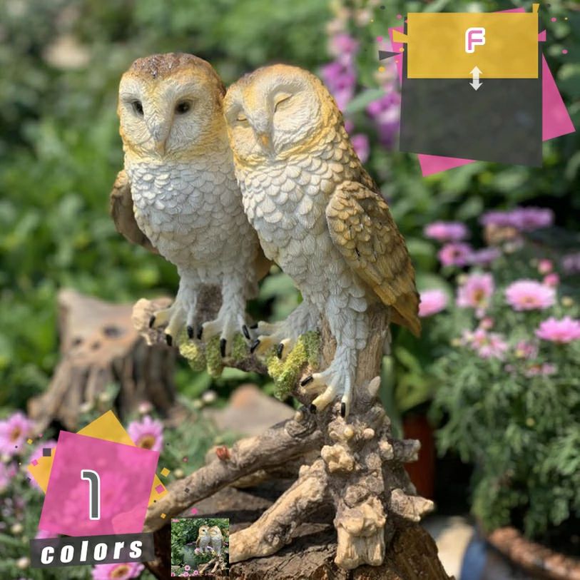 庭 置物 オブジェ ガーデンオーナメント ふくろう 飾り おしゃれ 鉢飾り かわいい 動物の置物 芝生 園庭 階段 ガーデニング雑貨 癒しグ