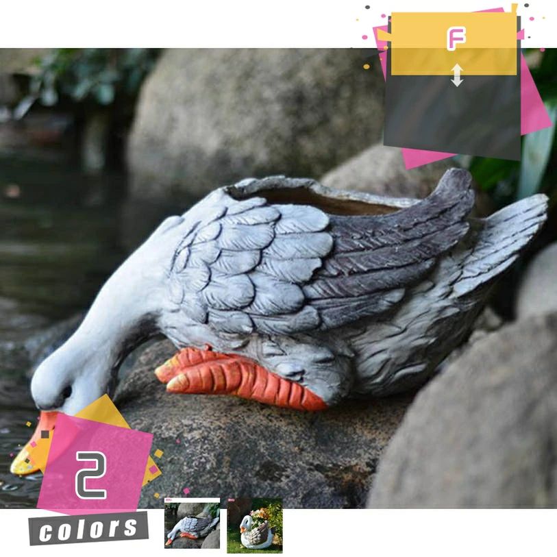 植木鉢 ガチョウ プランター ガーデンオブジェ ガーデニング 置物 観葉植物 多肉植物 鉢 おしゃれ ガーデンオーナメント 屋内屋外装飾